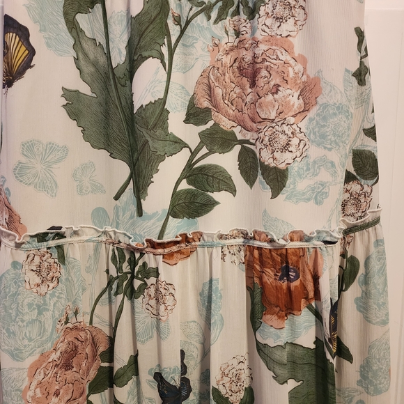 Anthropologie Maeve Maravilla floral/butterfly tiered maxi dress - Picture 5 of 8